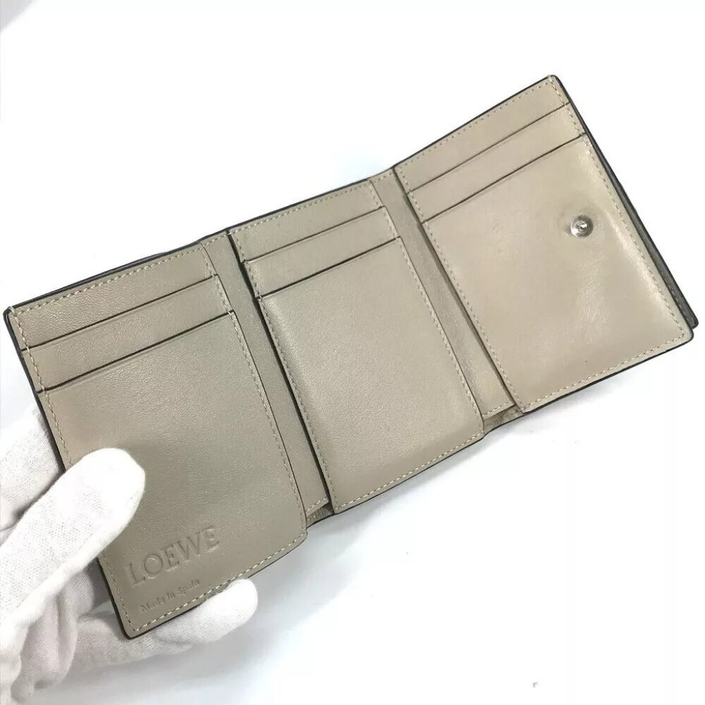 LOEWE anagram Small vertical wallet Compact wallet Trifold wallet - Picture 12 of 15